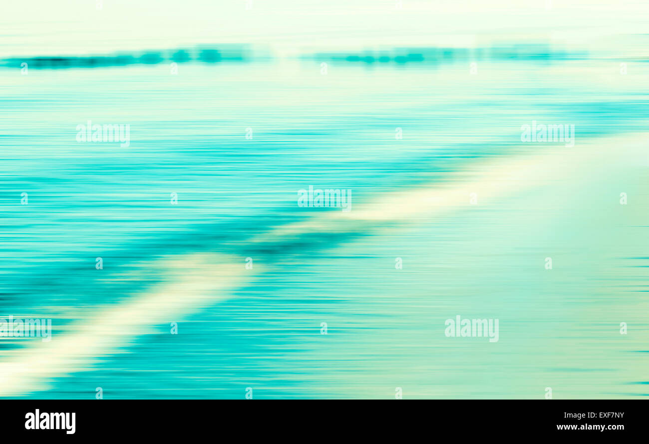 Bewegung verwischt Meer Hintergrund, Retro-Kreuz verarbeiteten Farben. Stockfoto