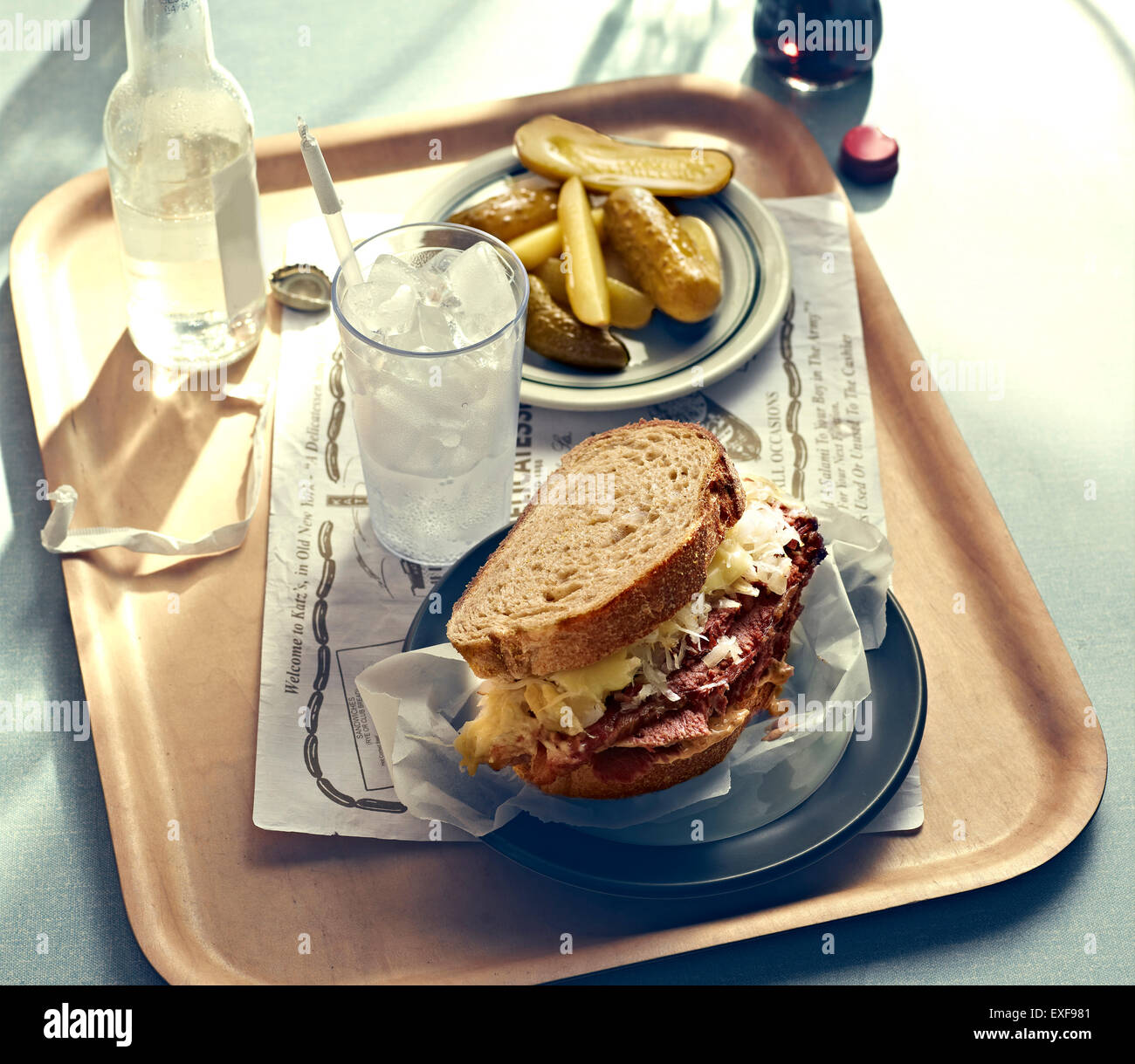New York Style Diner Serie - Reuben Sandwich Stockfoto