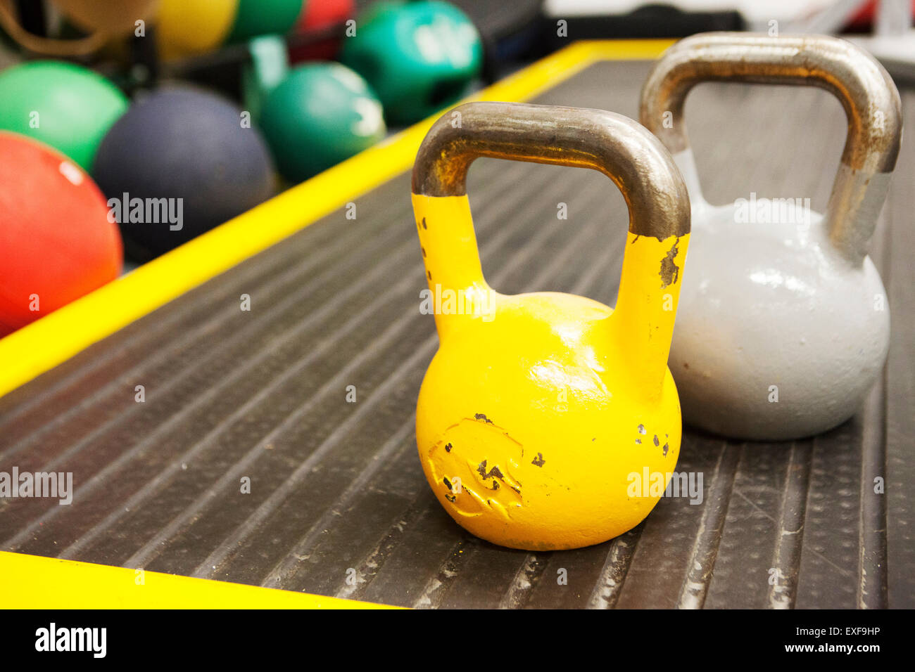 Kettle Bell Gewichte, close-up Stockfoto