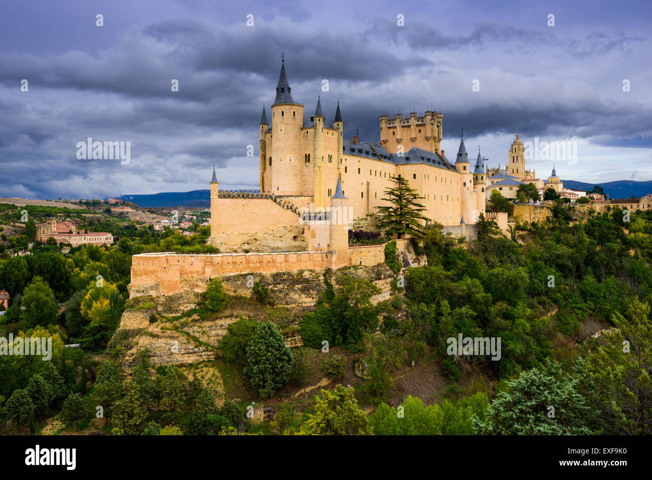 Segovia, Spanien Altstadt auf der Burg. Stockfoto