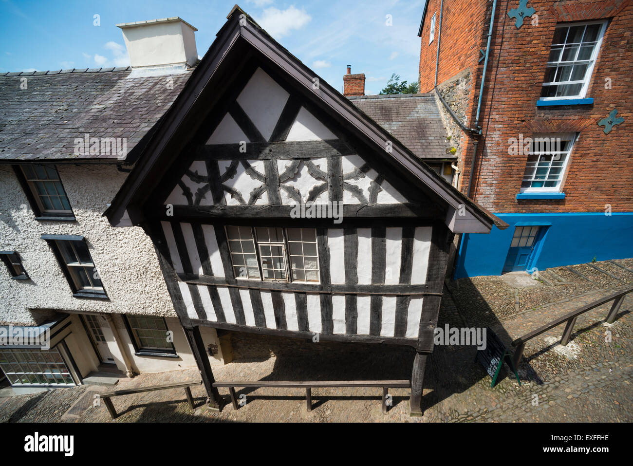 Das Haus auf Krücken in Bischofsburg, Shropshire. Stockfoto