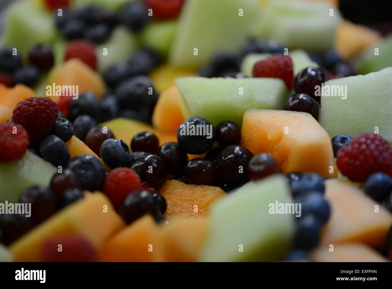 Berry-Melonen-Salat Stockfoto