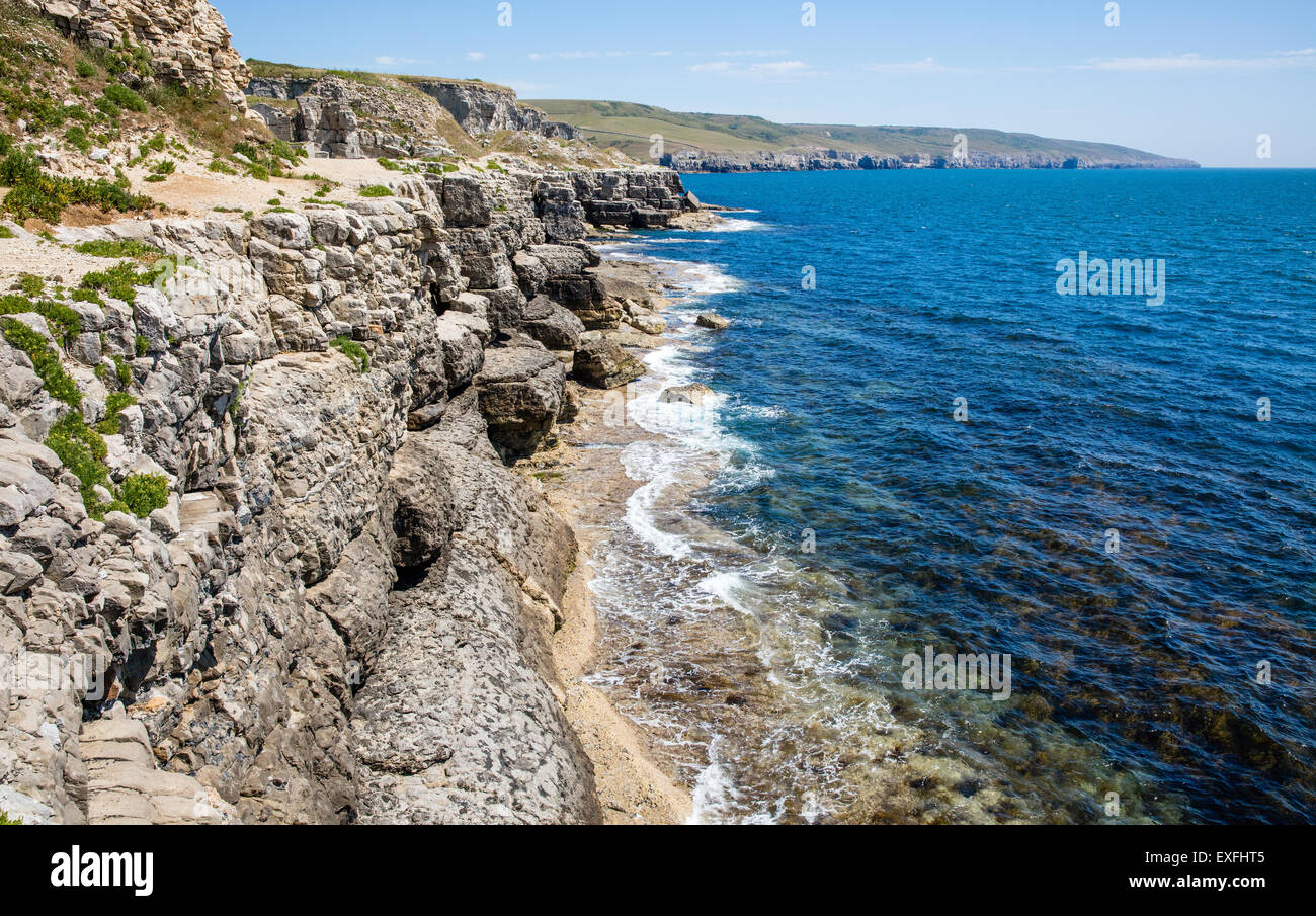 Seacombe Steinbruch in der Nähe von St Aldhelm Kopf und Swanage auf der Ost Küste von Dorset UK Stockfoto