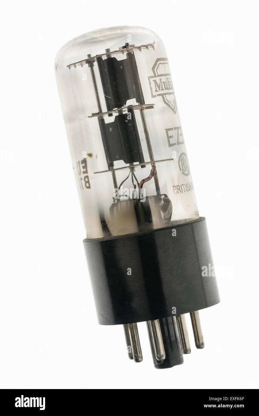 Ferranti Prüfung Ventil 300v Raster Grd 7 eine alte Art von Vakuum-Röhre Anode Kathode co axial Schutzringe und Wolfram bei HT Elektron Stockfoto