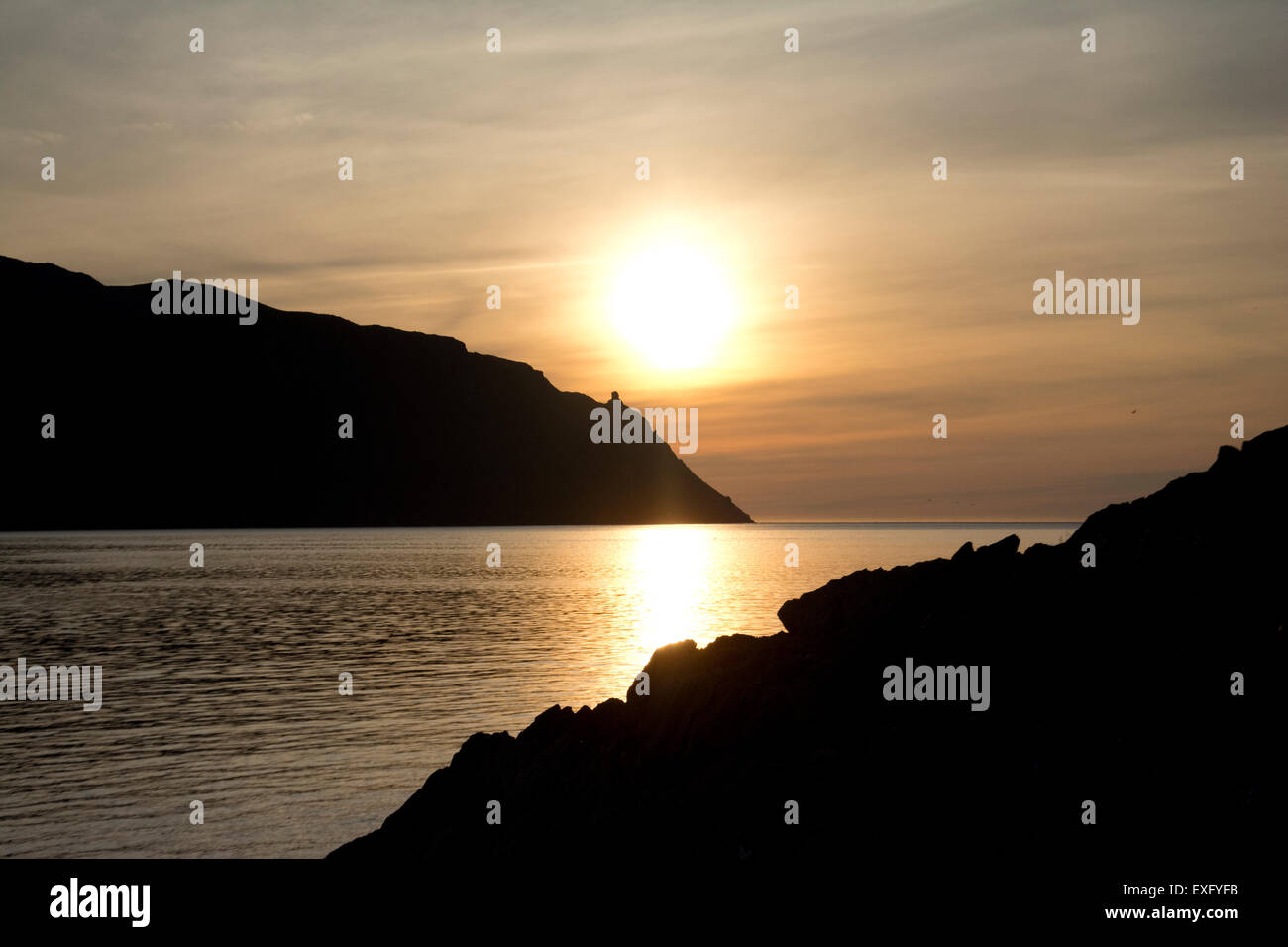 Sonnenuntergang vor Neufundland. Stockfoto