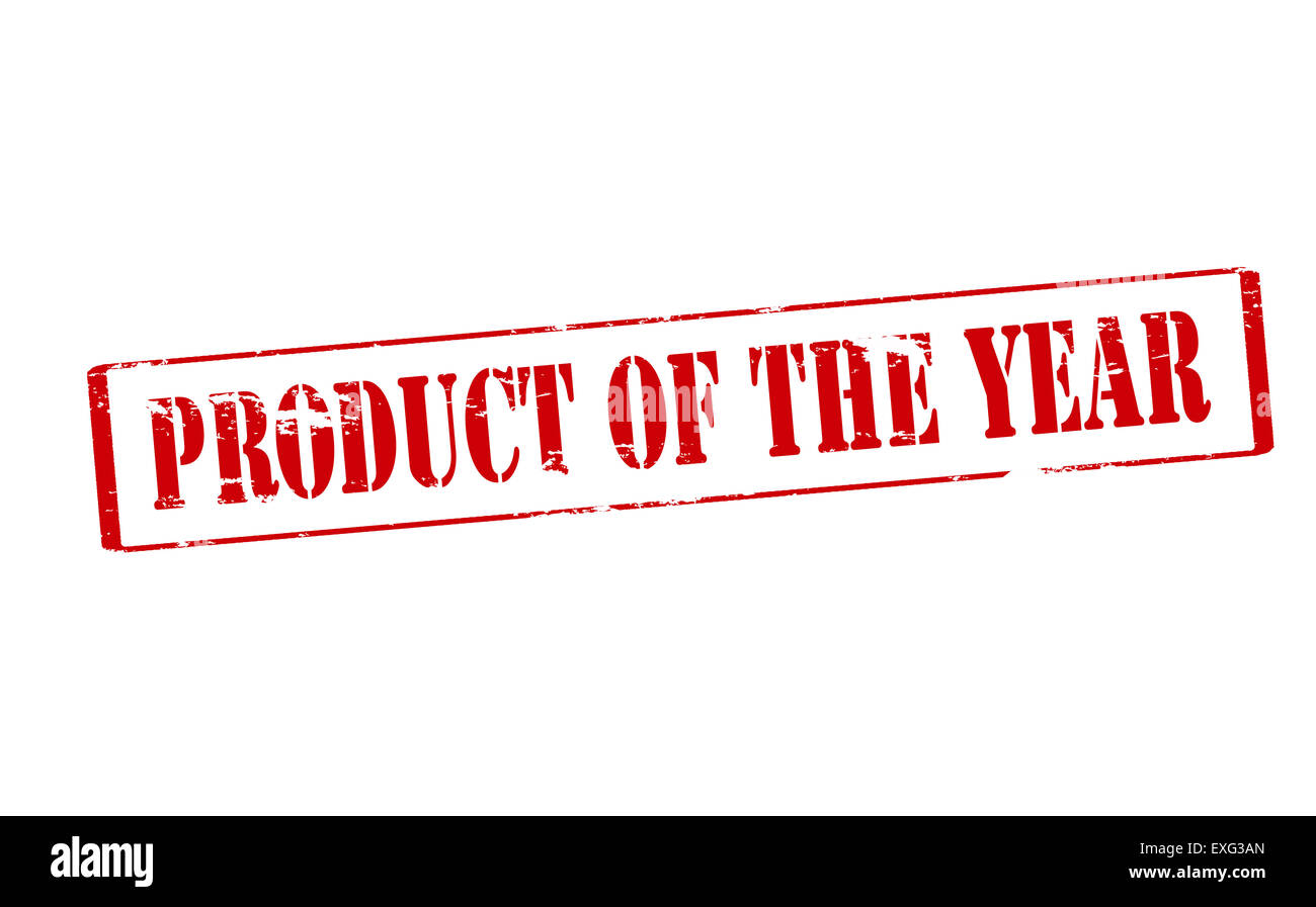 Stempel mit Text-Produkt des Jahres innen, Abbildung Stockfoto