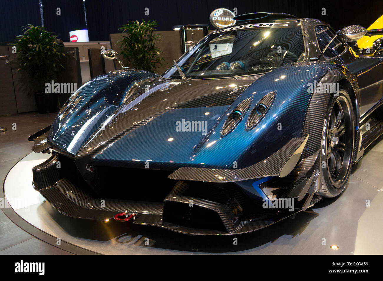 Pagani Zonda auf dem Display auf dem 84. Genfer Automobilsalon Stockfoto