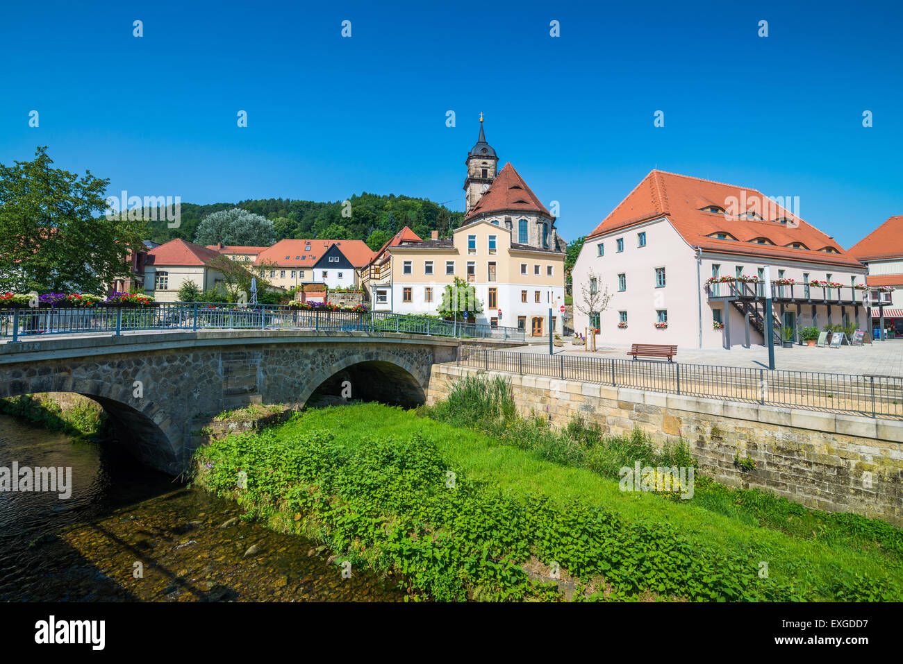 Stadt Königstein, Sachsen, Deutschland, Europa Stockfoto