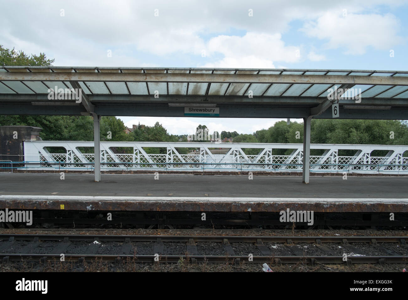 Shrewsbury Railway Station Baldachin Stockfoto