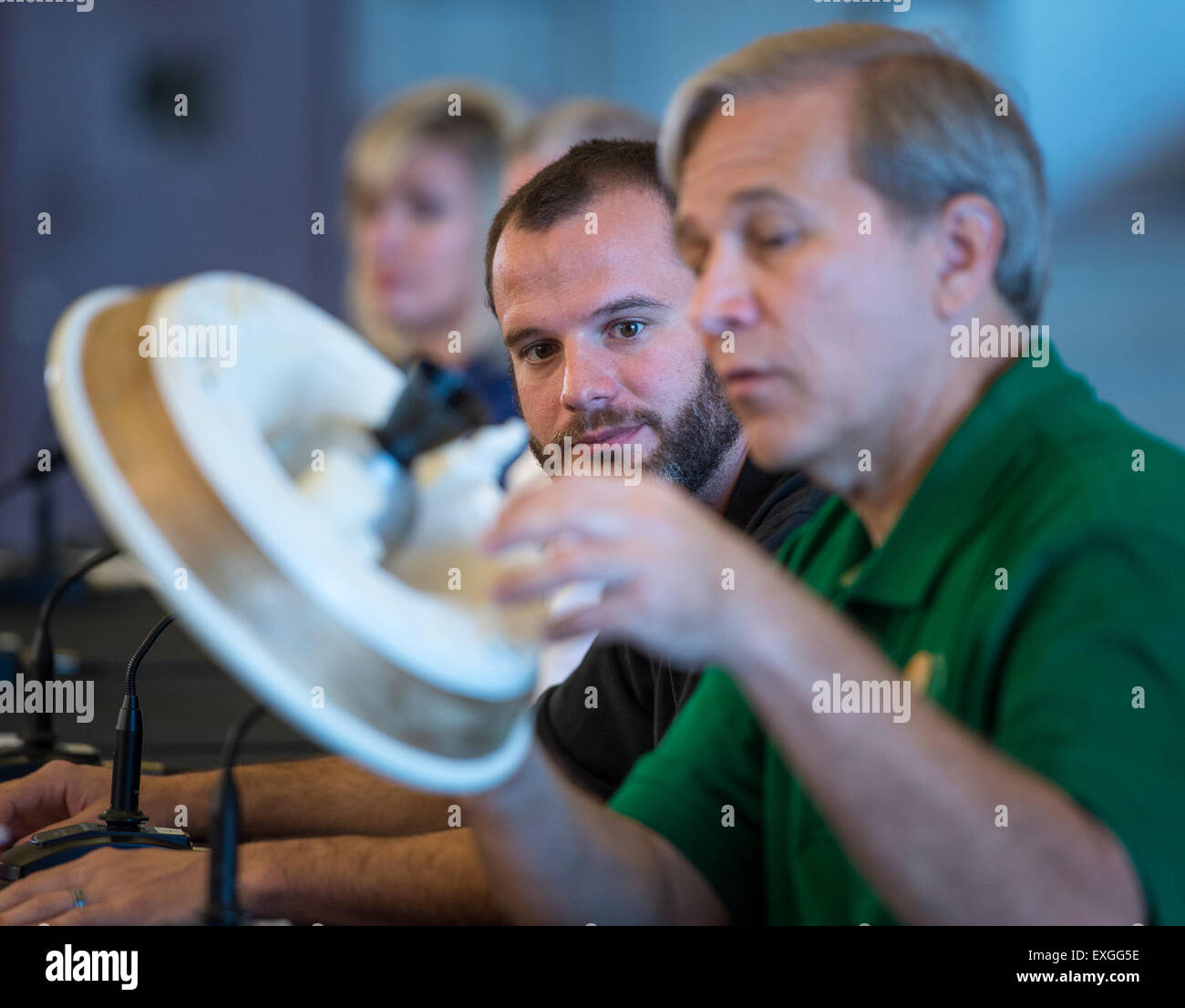 Das Jet Propulsion Laboratory der NASA testet den Low-Density Supersonic Decelerator (LDSD), um die Landetechnologie zu verbessern. Der Test unter der Leitung von Ian Clark und Mark Adler findet in der Pacific Missile Range Facility der US Navy in Kauai, Hawaii, statt. Stockfoto