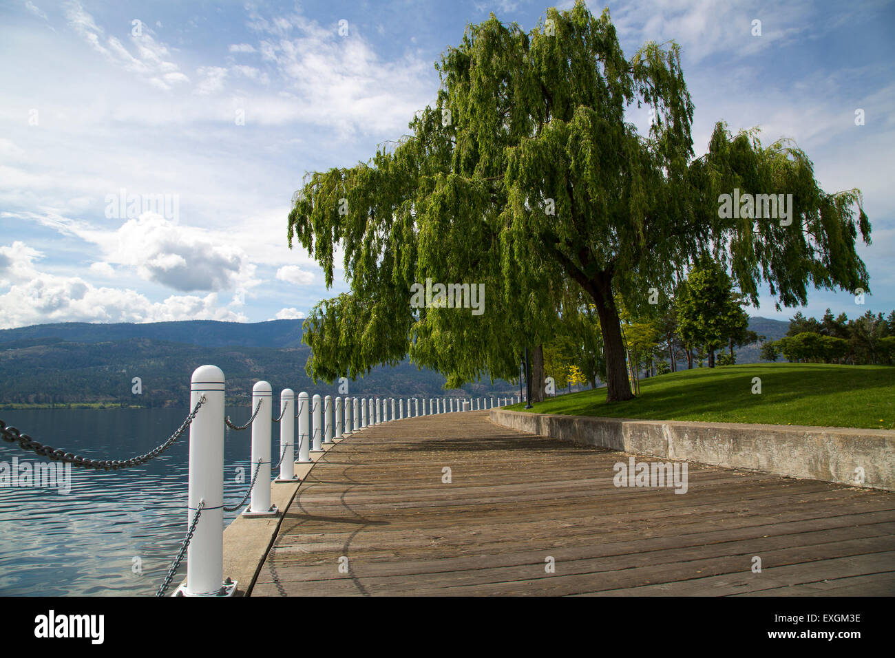 Der See in Kelowna, BC, Kanada Stockfoto