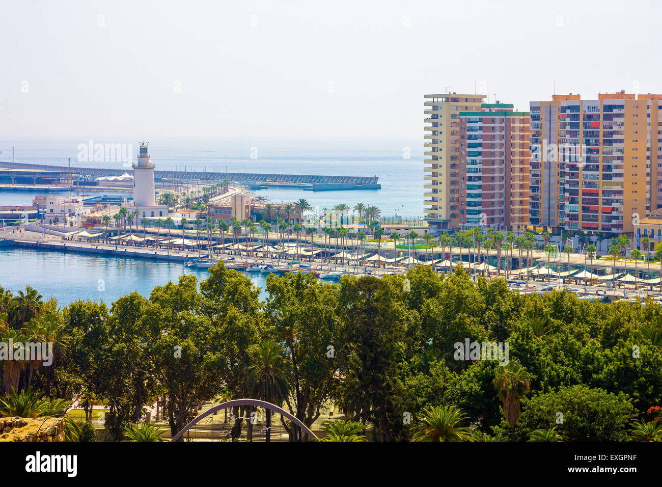 Marina der Stadt Malaga, Spanien Stockfoto
