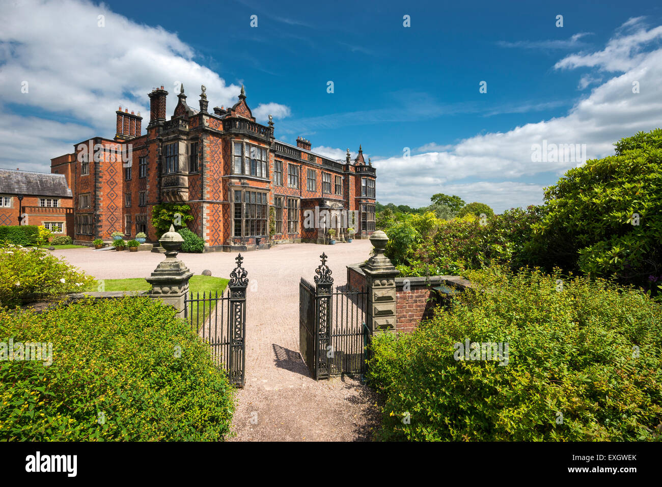 Arley Hall, einem prächtigen Herrenhaus in Cheshire, England. Stockfoto