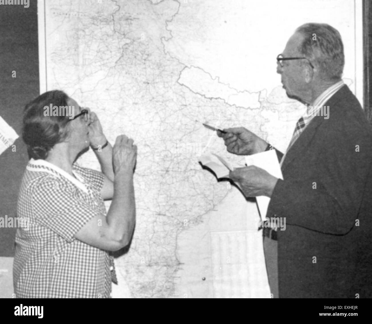 John und Genevieve Friesen, Allahabad, Indien, 1973 1 Stockfoto