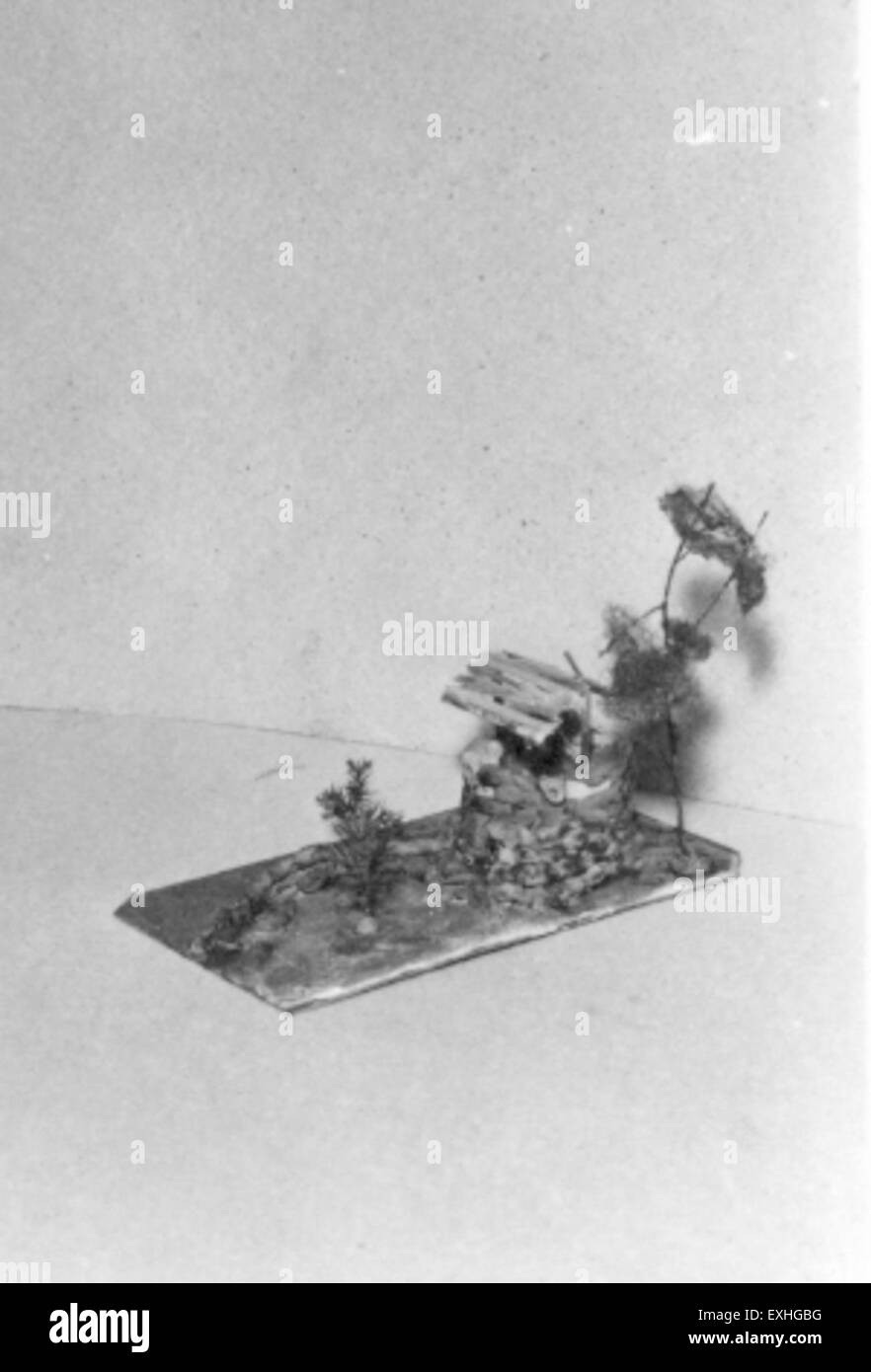 Dieses von Marcus Lauver aus Scottdale, Pennsylvania, entwickelte Modell stellt eine maßstabsgetreue Reproduktion eines ikonischen Motivs dar und demonstriert die detailreiche Handwerkskunst und Präzision, die mit Lauvers Werk verbunden ist. Stockfoto