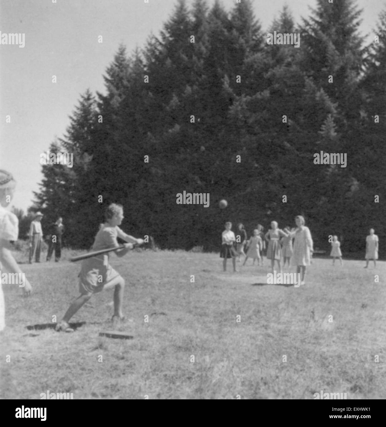 Baseball an der frischen Luft Camp In Hubbard Oregon Stockfoto
