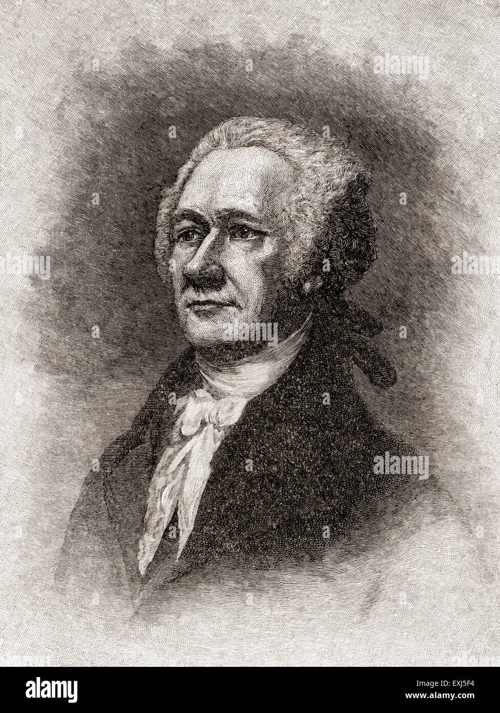 Alexander Hamilton, 1755 oder 1757 –1804.  Gründervater der Vereinigten Staaten, 1st Secretary Of The Treasury und Oberbefehlshaber Berater von General George Washington. Stockfoto