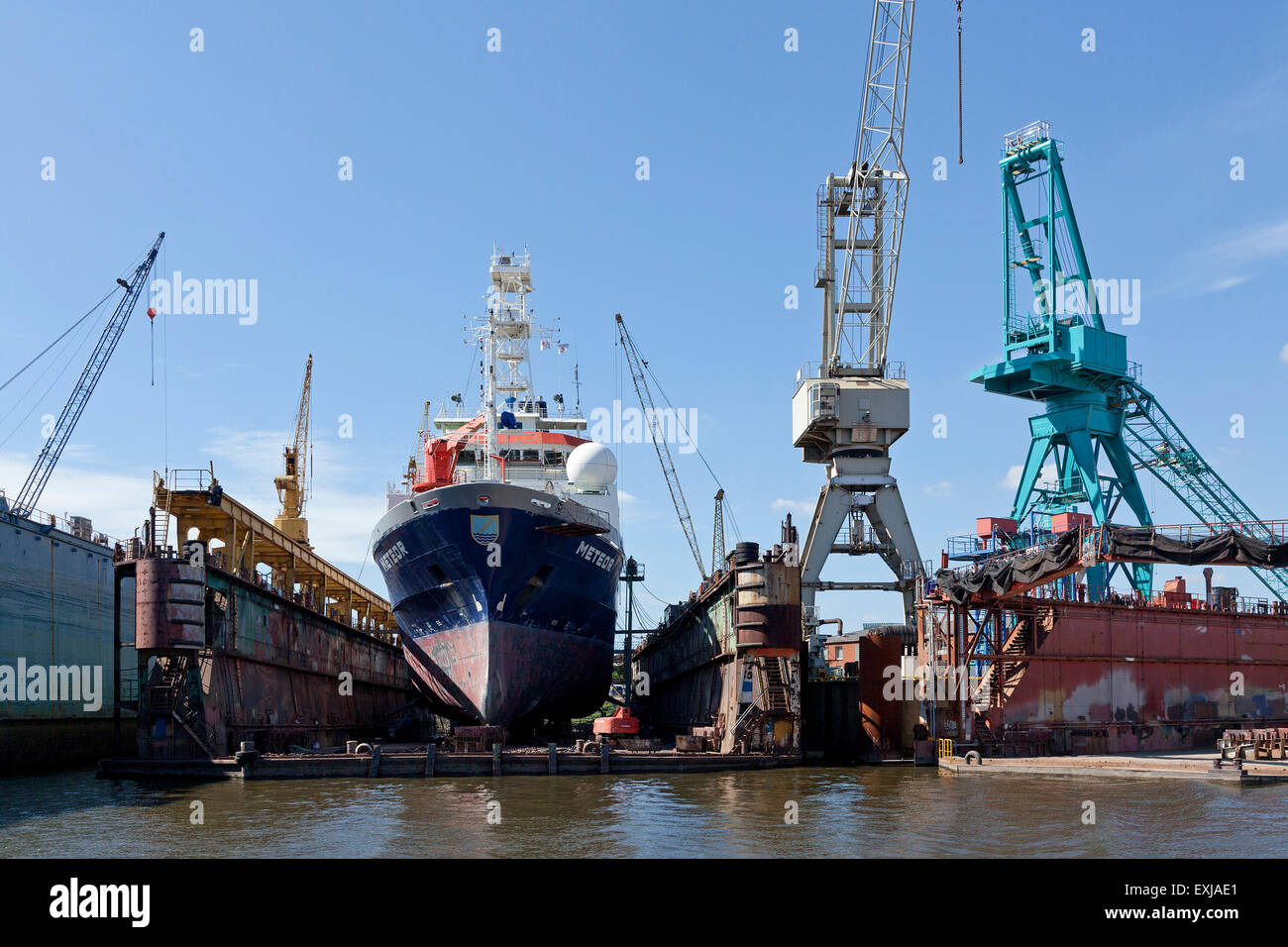 Werft, Hafen, Hamburg, Deutschland Stockfoto
