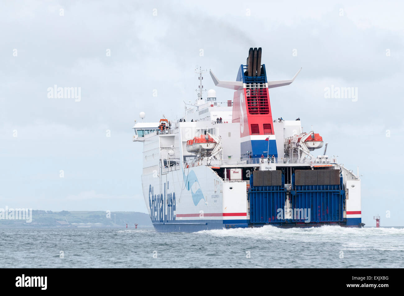 Stenaline Superfast VII verlassen Belfast Stockfoto