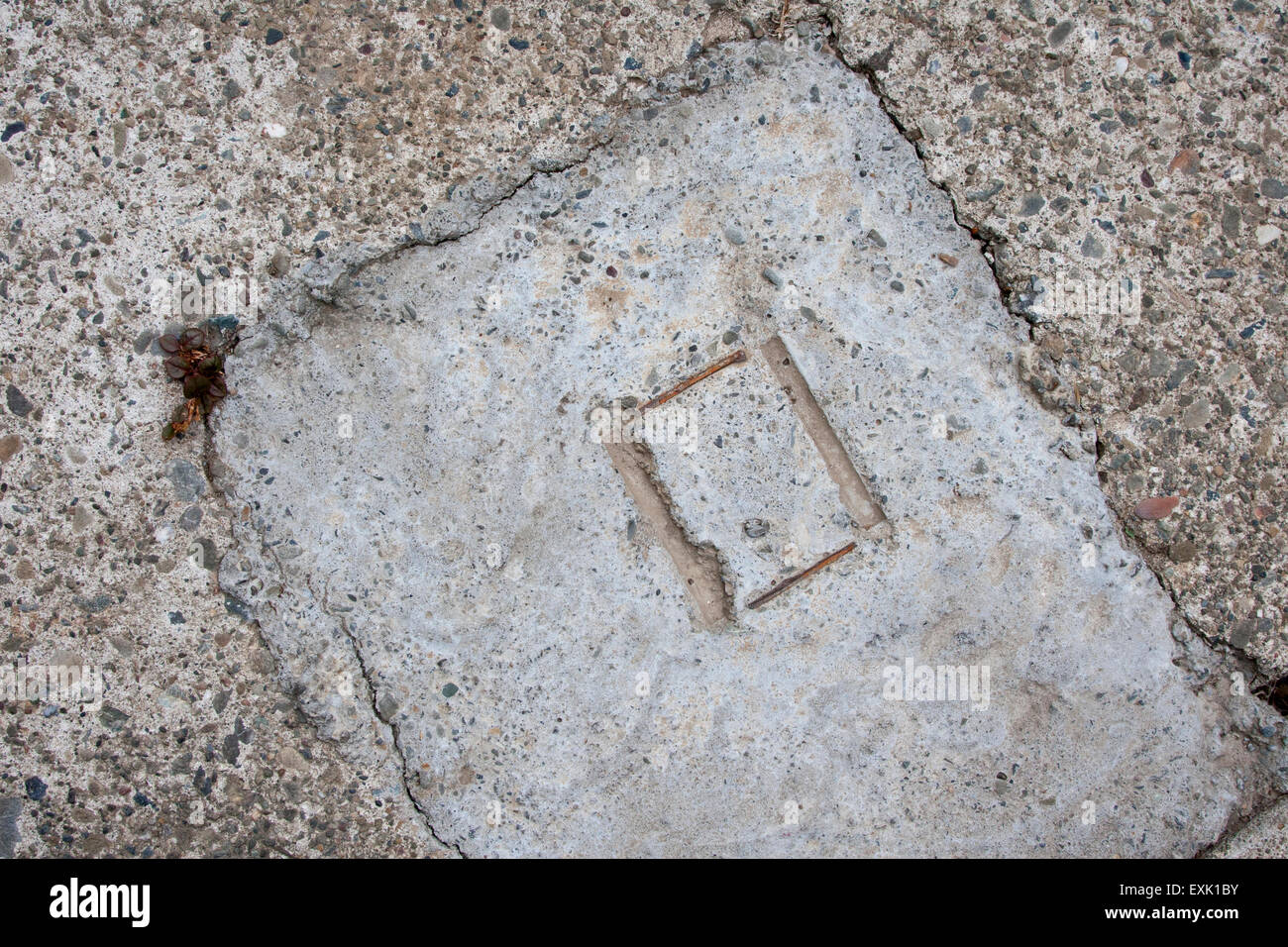 Flache Betonoberfläche. Stockfoto