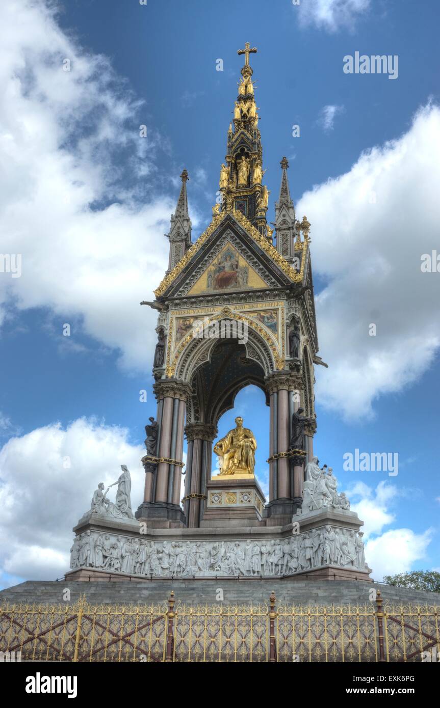 Albert Memorial Statue von Prinz Albert Hyde Park Stockfoto