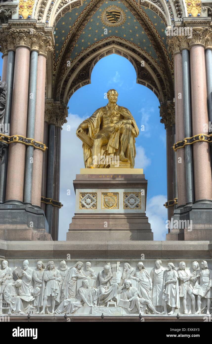 Albert Memorial Statue von Prinz Albert Hyde Park Stockfoto