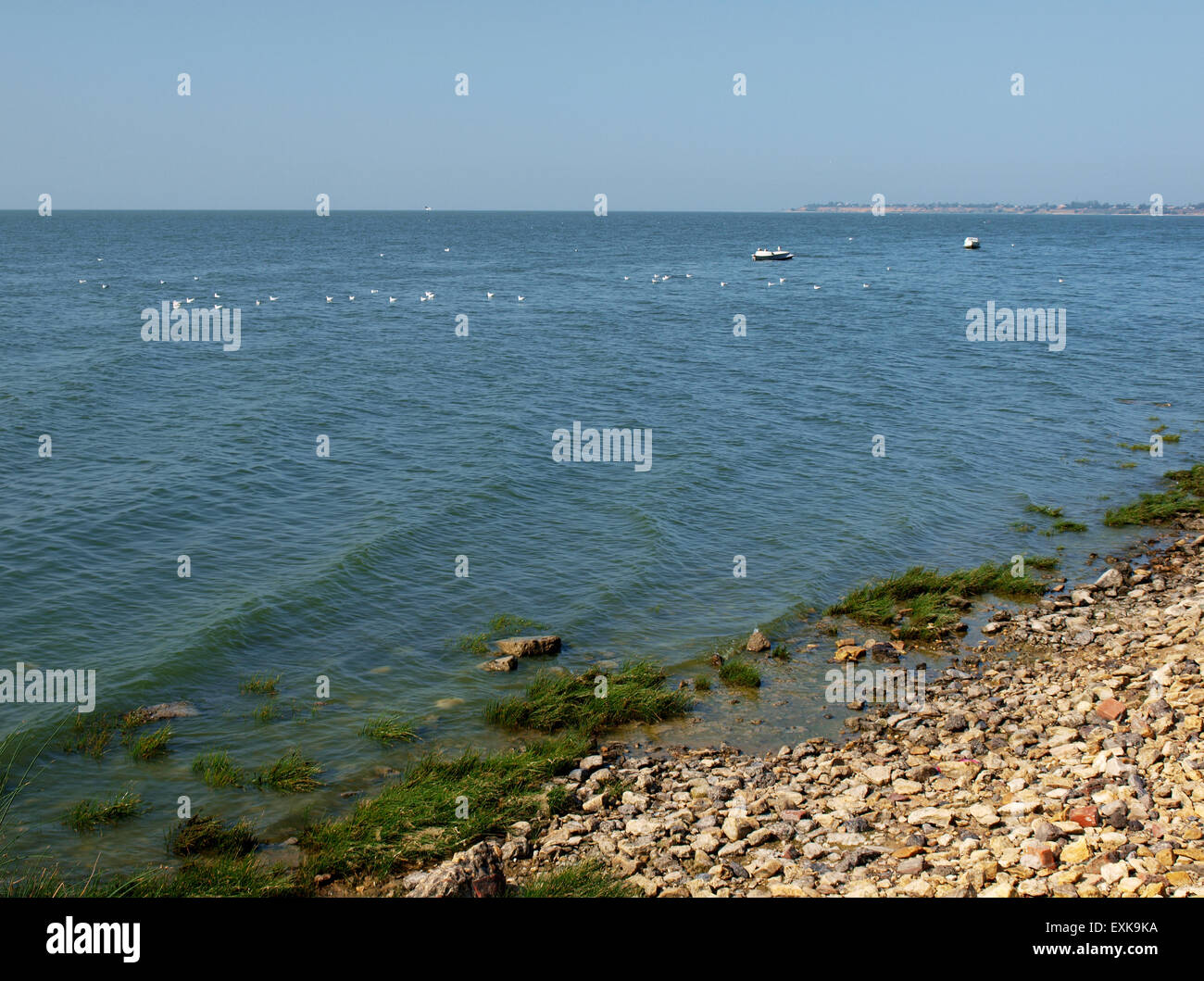 Taganroger Golf im Asowschen Meer nahe der Stadt Taganrog, Russland Stockfoto