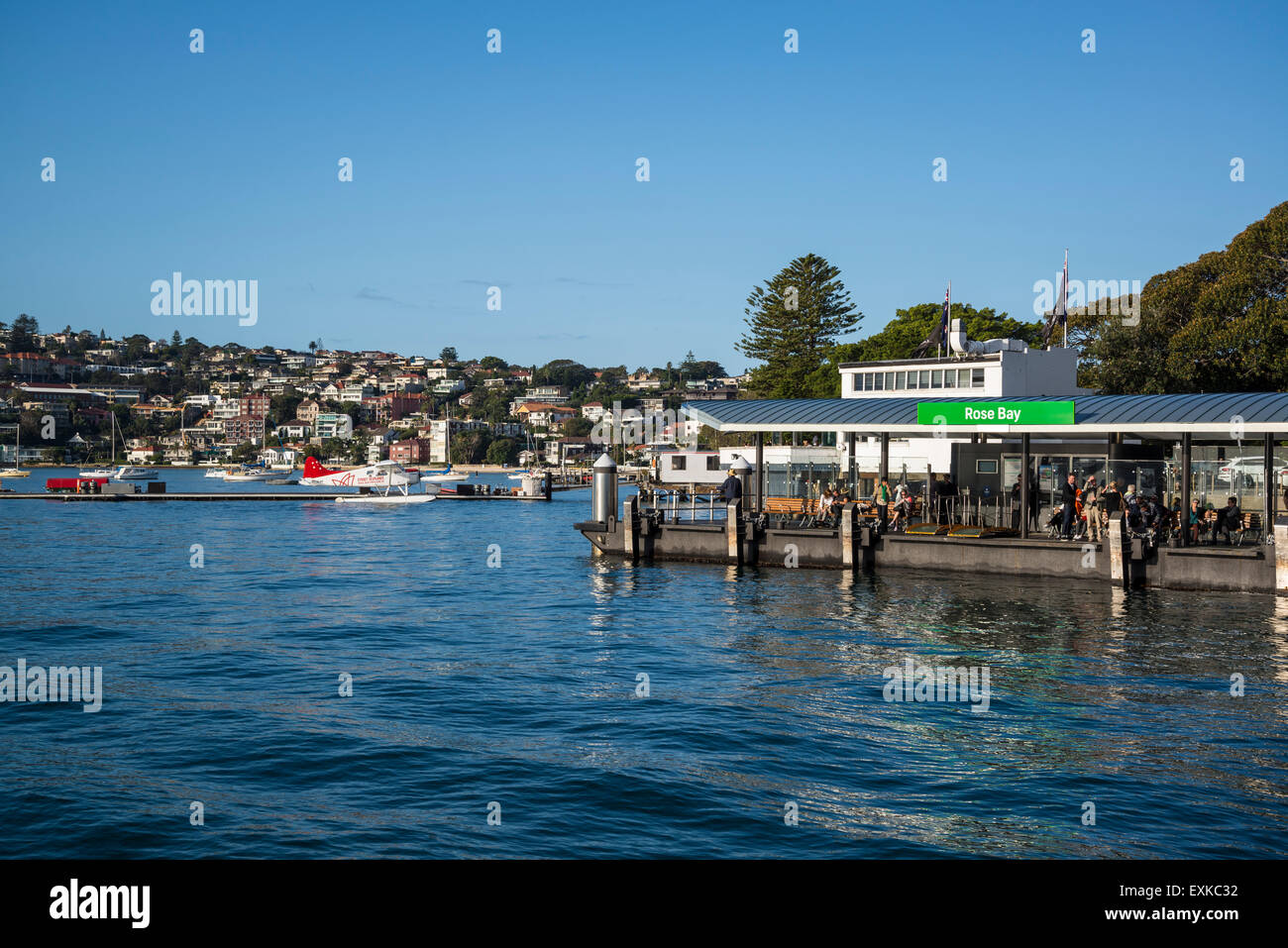Rose Bay Wharf, Sydney, Australien Stockfoto