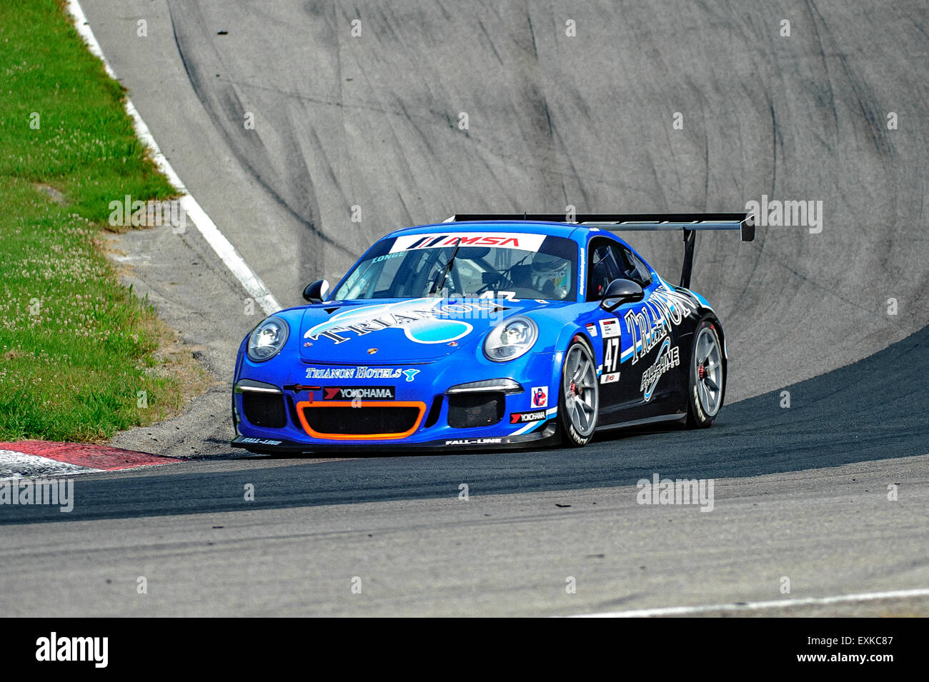 Bowmanville, CAN., 12. Juli 2015 - beim Mobil 1 SportsCar Grand Prix im Canadian Tire Motorsport Park - Mosport in Bowmanville, Kanada am 12. Juli 2015. Stockfoto