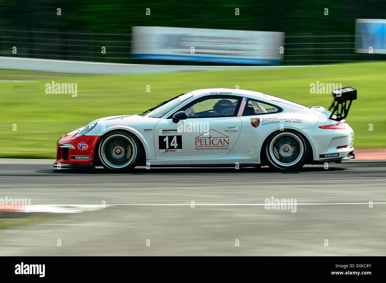 Bowmanville, CAN., 12. Juli 2015 - beim Mobil 1 SportsCar Grand Prix im Canadian Tire Motorsport Park - Mosport in Bowmanville, Kanada am 12. Juli 2015. Stockfoto