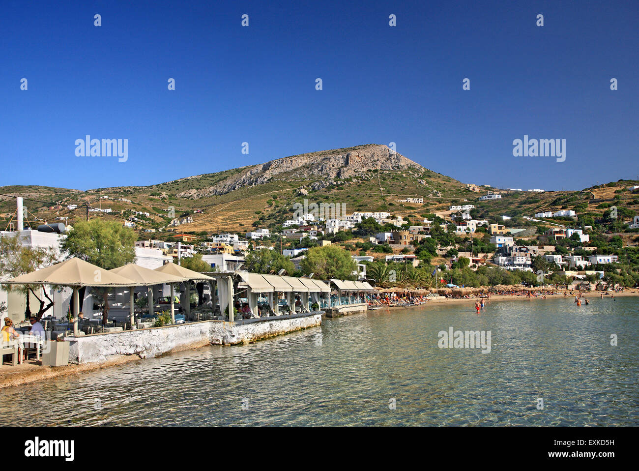 Kini Village, Insel Syros, Cyclades, Ägäis, Griechenland. Stockfoto