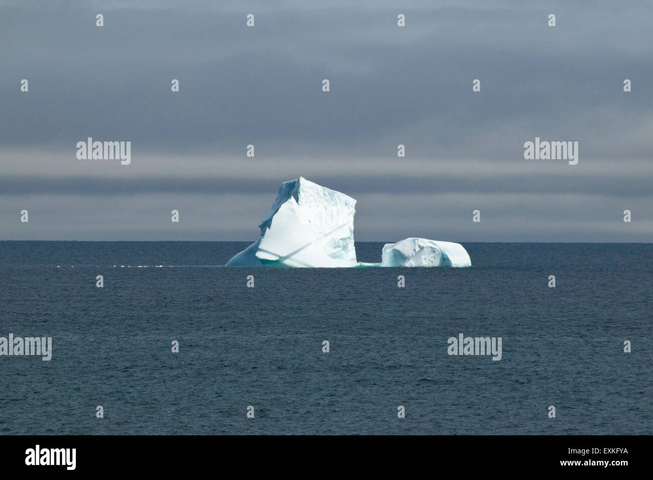 Ein Eisberg entlang der Küste von Neufundland. Stockfoto