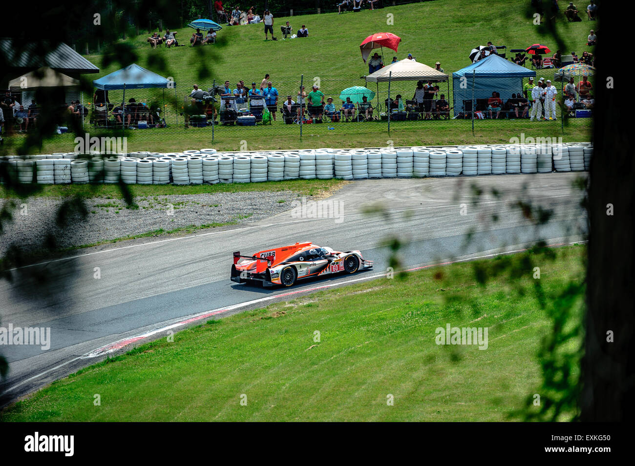 Bowmanville, CAN., 12. Juli 2015 - beim Mobil 1 SportsCar Grand Prix im Canadian Tire Motorsport Park - Mosport in Bowmanville, Kanada am 12. Juli 2015. Stockfoto