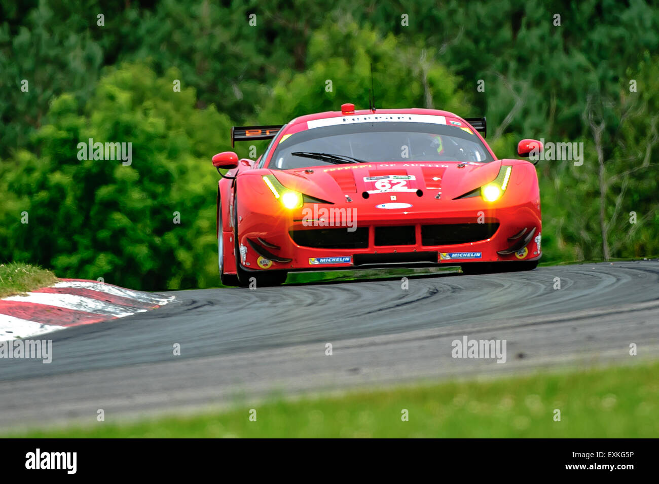 Bowmanville, CAN., 12. Juli 2015 - beim Mobil 1 SportsCar Grand Prix im Canadian Tire Motorsport Park - Mosport in Bowmanville, Kanada am 12. Juli 2015. Stockfoto