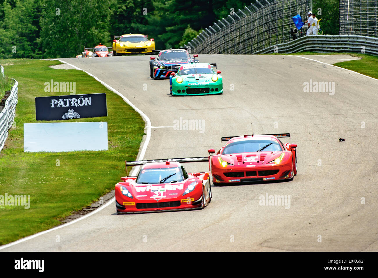 Bowmanville, CAN., 12. Juli 2015 - beim Mobil 1 SportsCar Grand Prix im Canadian Tire Motorsport Park - Mosport in Bowmanville, Kanada am 12. Juli 2015. Stockfoto