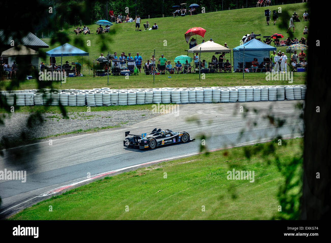 Bowmanville, CAN., 12. Juli 2015 - beim Mobil 1 SportsCar Grand Prix im Canadian Tire Motorsport Park - Mosport in Bowmanville, Kanada am 12. Juli 2015. Stockfoto