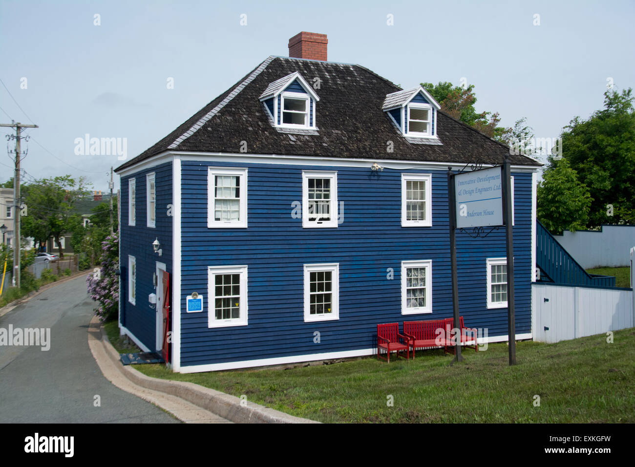 Bunte Haus in St. John's, Neufundland. Stockfoto