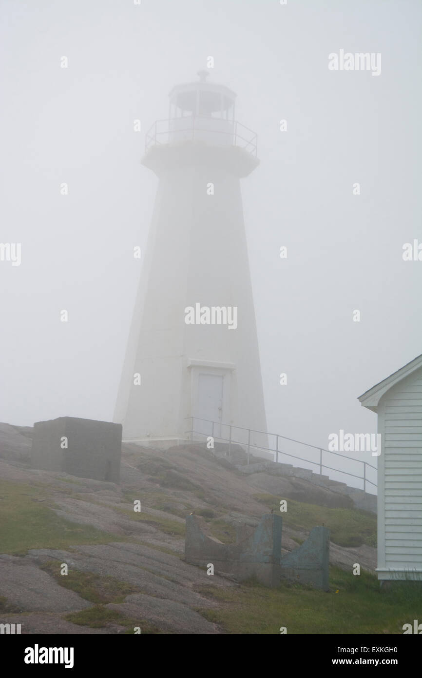 Neuer Leuchtturm am Cape Spear, Neufundland. Stockfoto