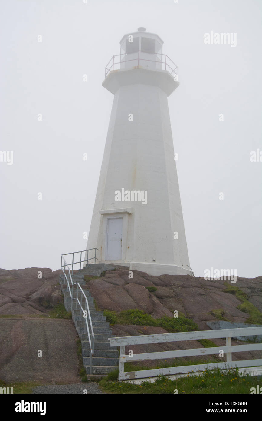 Neuer Leuchtturm am Cape Spear, Neufundland. Stockfoto