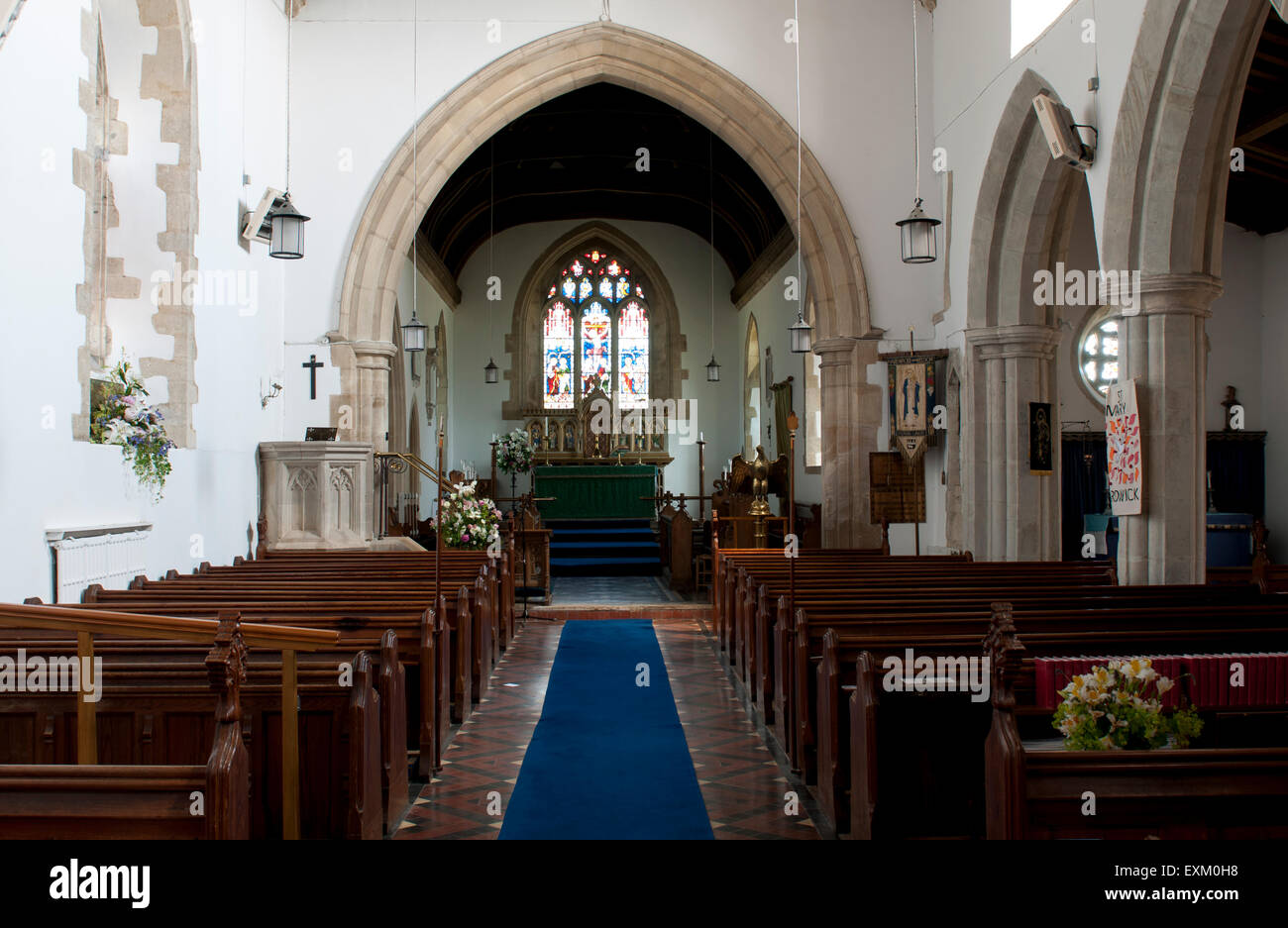 St. Marien Kirche, Hardwick, Buckinghamshire, England, Vereinigtes Königreich Stockfoto