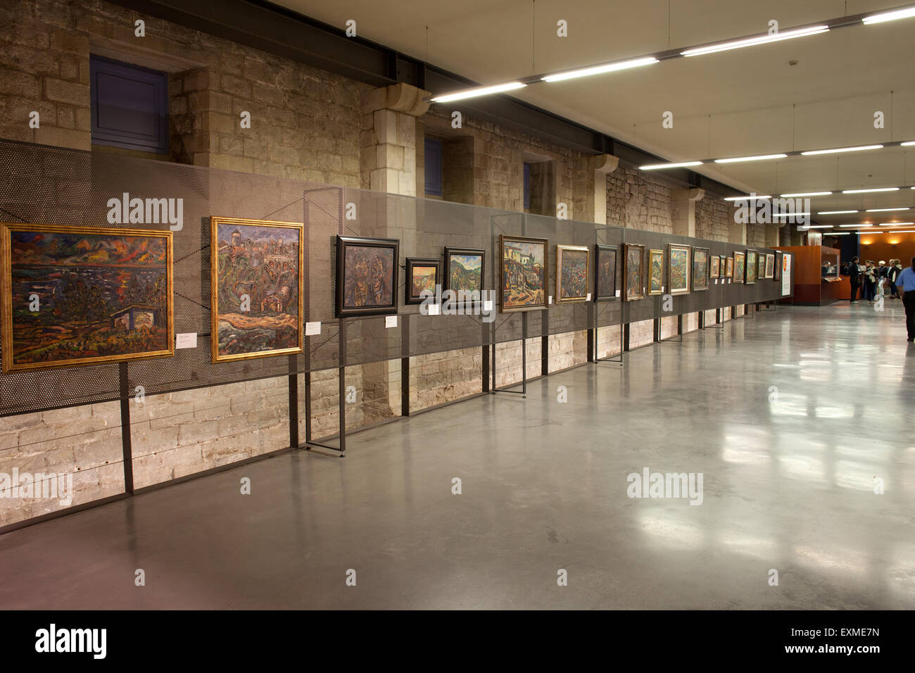 Gemälde-Sammlung in Barcelona Maritime Museum (MMB), Katalonien, Spanien Stockfoto