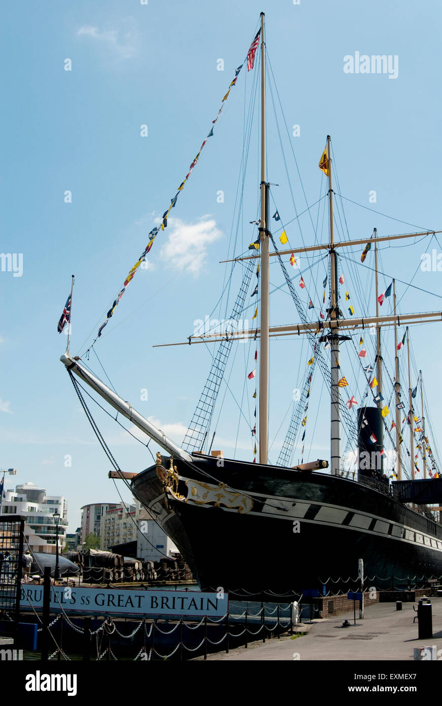 Brunels SS Great Britain Schiff - maritime Museum zeigen in das Trockendock Bristol Stockfoto