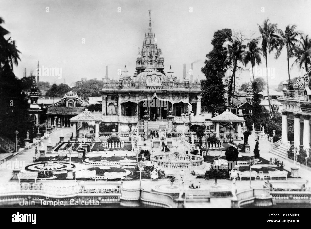 Altes Bild Jahrgang 1900s jain Tempel; Kalkutta; West Bengalen; Indien Stockfoto