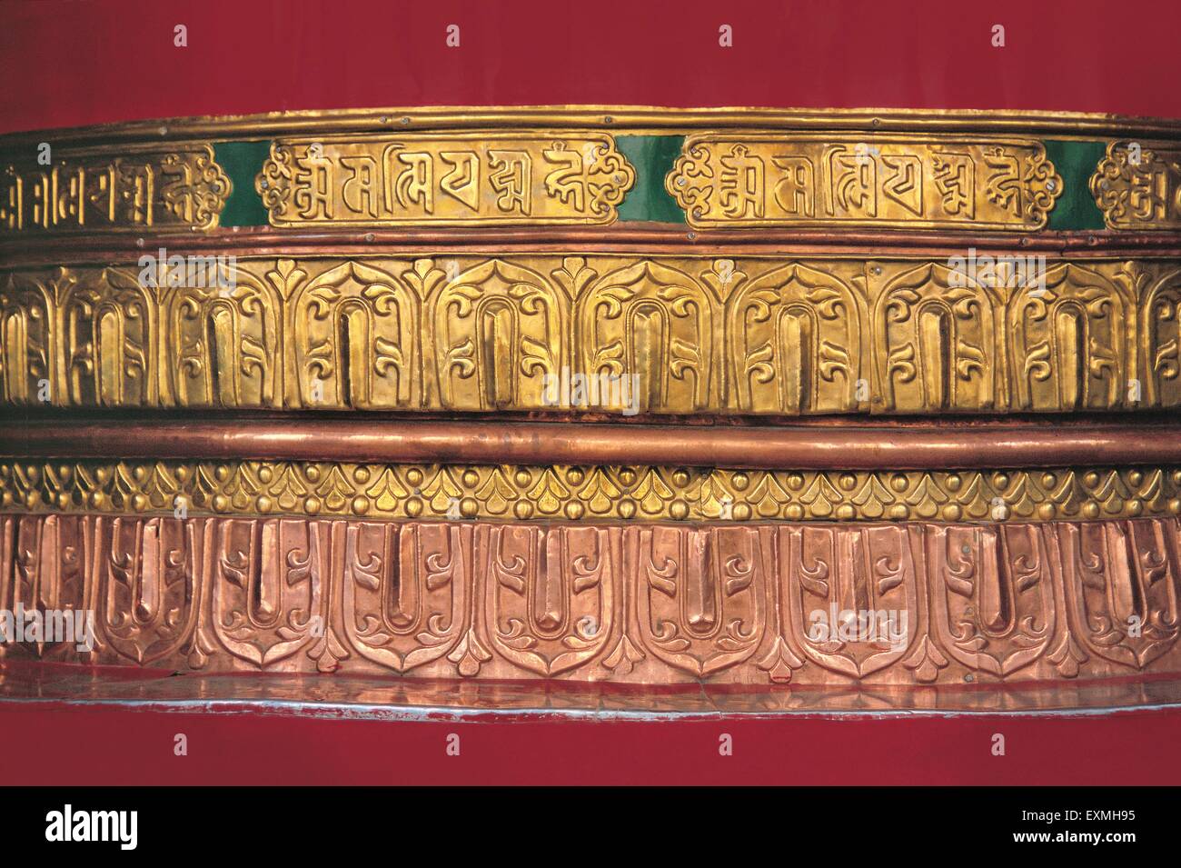 Buddhistisches Gebetsrad; Ladakh; Kaschmir; Indien; Asien; Asiatisch; Indisch Stockfoto