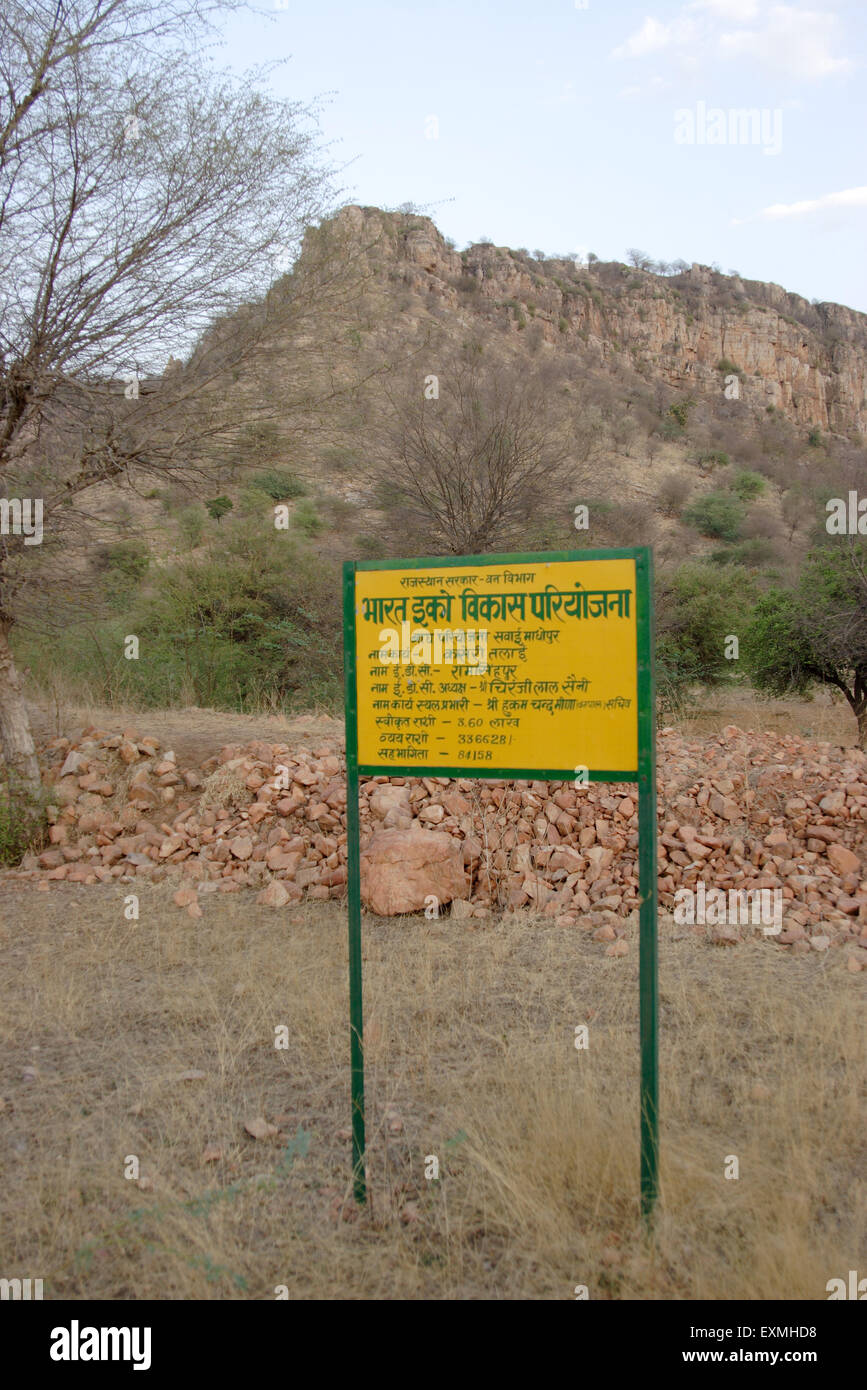 Eco Development Project; Ranthambore National Park; Sawai Madhopur; Rajasthan; Indien; Asien Stockfoto