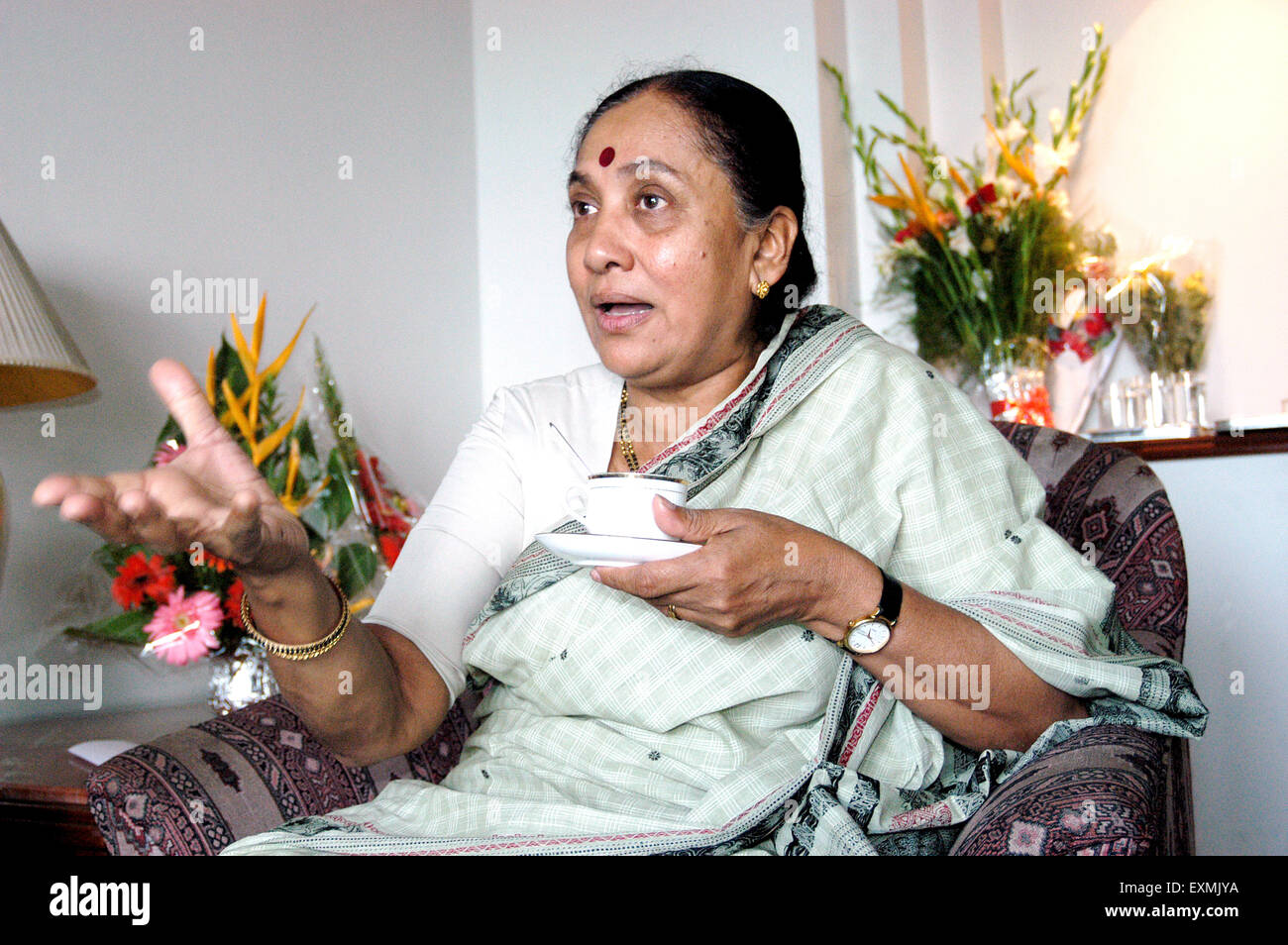 South Asian Indian Congress (I) Führer Margaret Alwa im Sahaydri Guest House in Bombay jetzt Mumbai; Maharashtra; Indien nicht Herr Stockfoto
