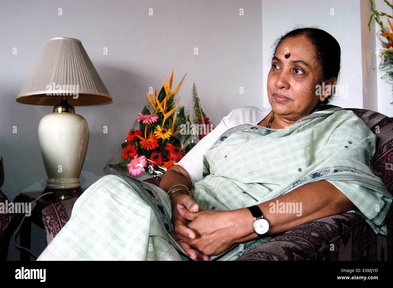 South Asian Indian Congress (I) Führer Margaret Alwa im Sahaydri Guest House in Bombay jetzt Mumbai; Maharashtra; Indien nicht Herr Stockfoto