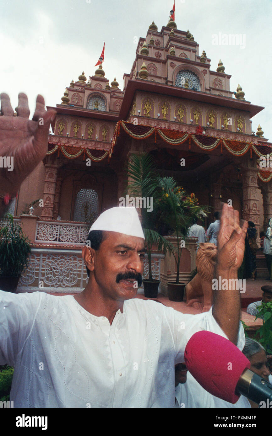 Arun Gawli Daddy Gangster wandte sich Politiker Akhil Bhartiya Sena Mumbai Indien Stockfoto