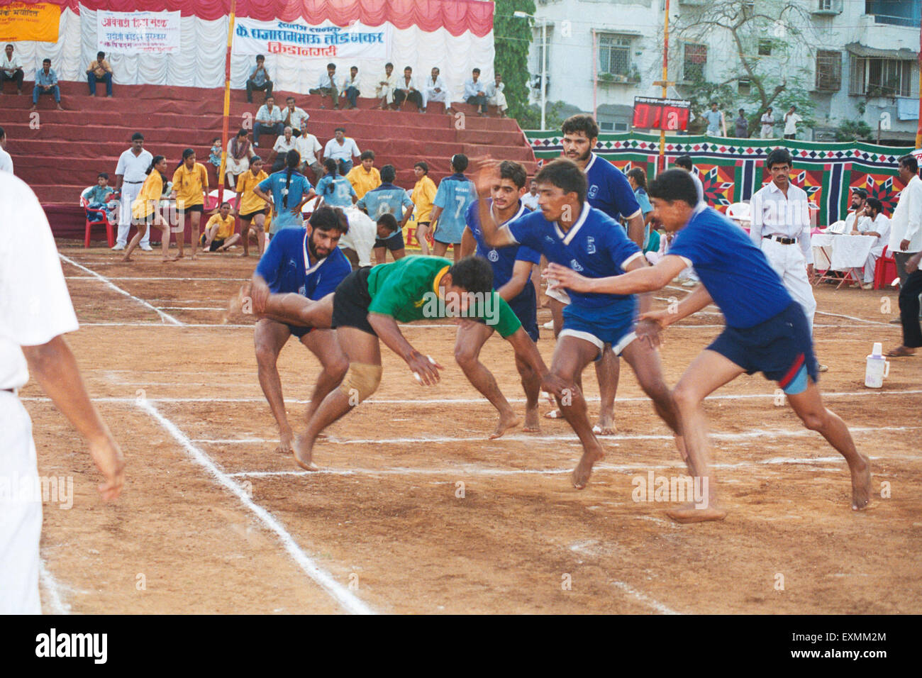 Kabbadi kabaddi kabbadi kabadi Sportspiel, Bombay, Mumbai, Maharashtra, Indien, Asien Stockfoto