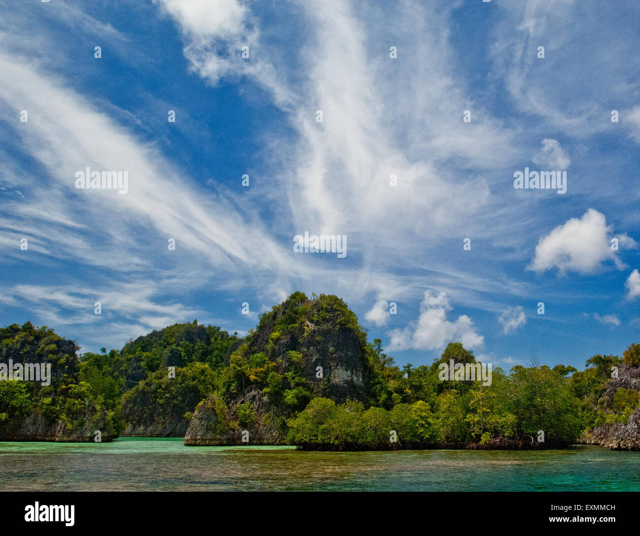 In Indonesien, unbewohnte Insel Penemu Island Kreuzfahrt Stockfoto